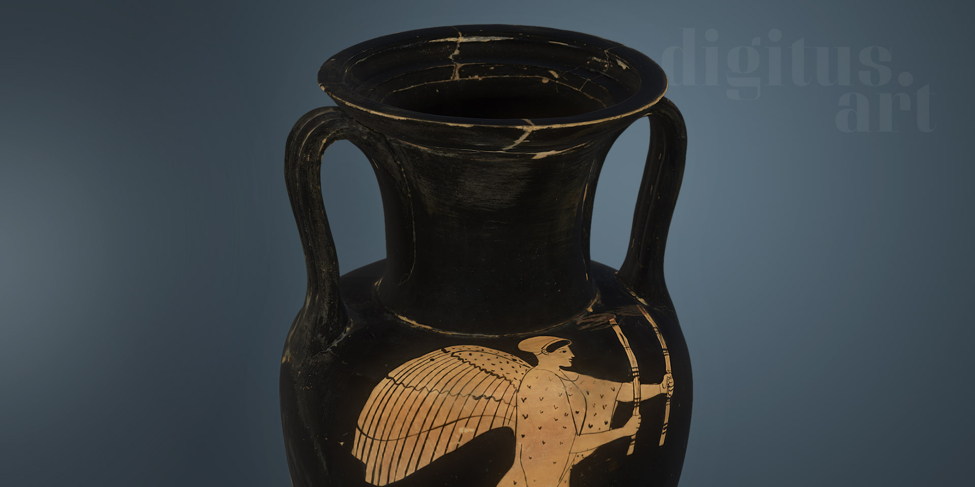 Fotorealistische 3D-Digitalisierung einer Nolanischen Amphora aus dem 5. Jahrhundert v. Chr. ohne PBR